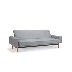 Szara rozkładana sofa ze zdejmowanym obiciem Innovation Mimer Twist Granite