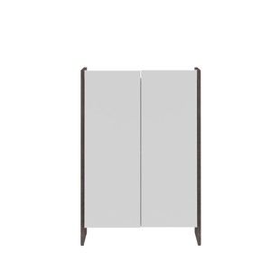 Biała szafka łazienkowa z szarym korpusem TemaHome Biarritz, wys. 89,5 cm