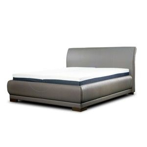 Szare 2-osobowe łóżko kontynentalne Sinkro Cowboy, 180x200 cm