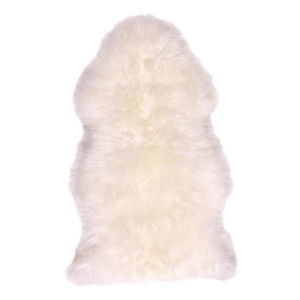 Biała dekoracyjna skóra owcza Pipsa Mouton, 110x80 cm