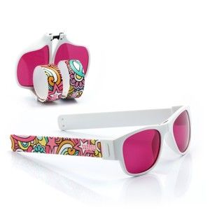 Różowo-białe zwijane okulary przeciwsłoneczne InnovaGoods Sunfold TR4