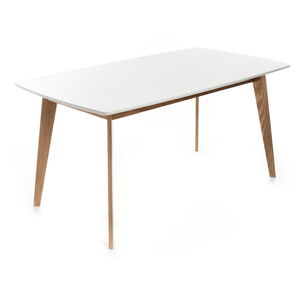 Stół z białym blatem 90x160 cm Kyra – Tomasucci
