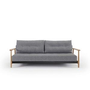 Szara sofa rozkładana Innovation Una Deluxe