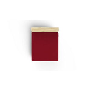 Czerwone bawełniane prześcieradło z gumką 160x200 cm – Mijolnir