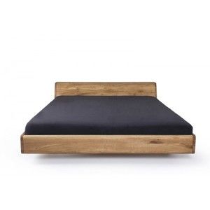 Łóżko z woskowanego drewna dębowego Mazzivo Lugo, 140x210 cm