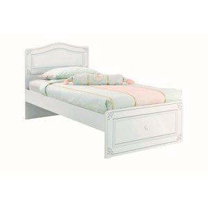 Białe łóżko jednoosobowe Selena Bed, 100x200 cm