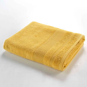 Żółty bawełniany ręcznik kąpielowy frotte 90x150 cm Tendresse – douceur d'intérieur