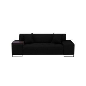 Czarna sofa 3-osobowa z nogami w czarnej barwie Cosmopolitan Design Orlando