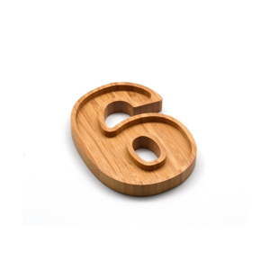 Miska bambusowa na orzeszki w kształcie numeru 6 Bambum Numero
