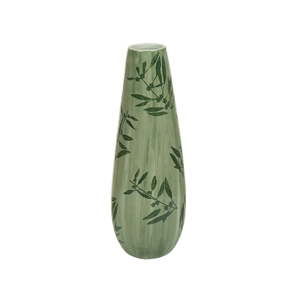 Zielony wazon kamionkowy Santiago Pons Florist, wys. 41 cm