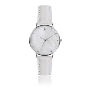 Zegarek damski z białym paskiem ze skóry Emily Westwood Dream