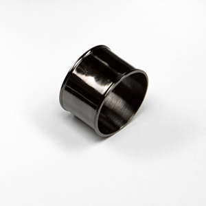 Komplet 6 czarnych pierścieni na serwetki ze stali nierdzewnej Simla Napkin, ⌀ 4,5 cm