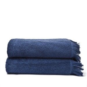Zestaw 2 niebieskich ręczników kąpielowych z bawełny Casa Di Bassi Bath, 70x140 cm