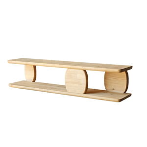 Naturalna wielopoziomowa półka z litego drewna dębowego 120 cm Modena – Kalune Design