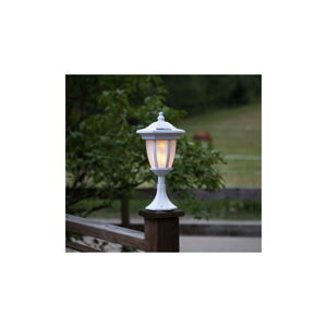 Biała ogrodowa lampa solarna LED Star Trading Flame