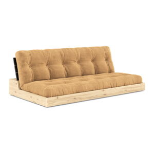 Jasnobrązowa sztruksowa rozkładana sofa 196 cm Base – Karup Design