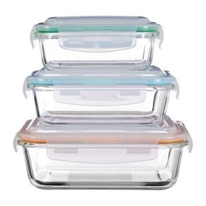 Szklano-silikonowe pojemniki na żywność 3 szt. Freska – Premier Housewares