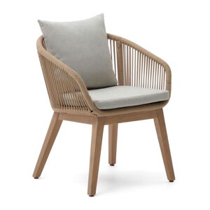 Beżowe/naturalne krzesła zestaw z litego drewna akacjowego 2 szt. Portalo – Kave Home