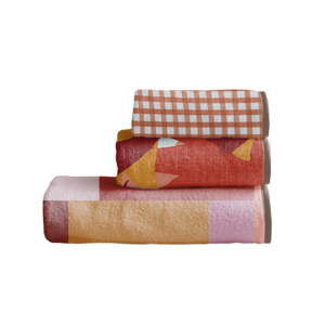 Zestaw 3 ręczników Linen Couture Toalla Color Blocks