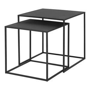 Czarne metalowe stoliki zestaw 2 szt. 40x40 cm Fera – Blomus