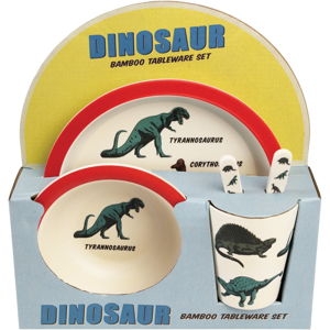 Zestaw naczyń dziecięcych z dinozaurami Rex London, 5 szt.