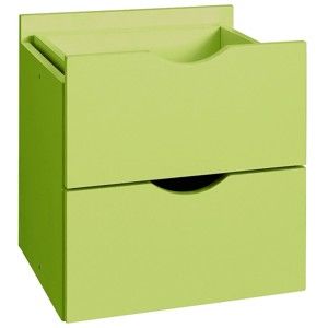 Zielona podwójna szuflada do regału Støraa Kiera, 33x33 cm