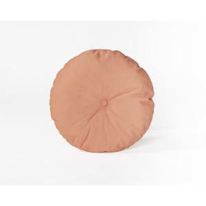 Okrągła poduszka dekoracyjna z aksamitnym obiciem Velvet Atelier Peach, ⌀ 45 cm