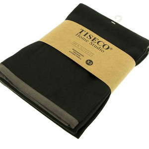 Komplet 3 czarnych bawełnianych ścierek Tiseco Home Studio, 50x70 cm