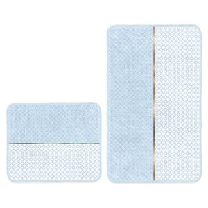 Niebieski dywanik łazienkowy w zestawie 2 sztuk 100x60 cm - Minimalist Home World