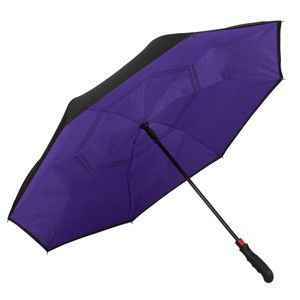Ciemnofioletowy parasol golfowy Von Lilienfeld Remy FlicFlac, ø 110 cm
