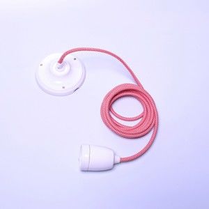 Różowy kabel z białą oprawką Filament Style Diamond