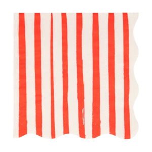 Papierowe serwetki zestaw 16 szt. Red Stripe – Meri Meri