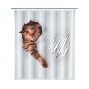 Zasłona prysznicowa Wenko Cat, 180x200 cm
