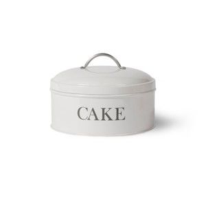 Biały pojemnik na tort Garden Trading Round Cake Tin In Chalk