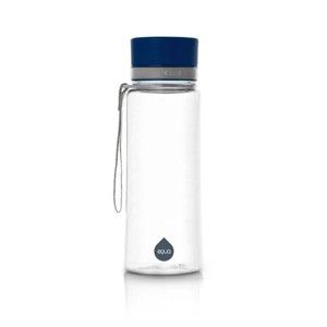 Plastikowa butelka z niebieską zakrętką Equa Plain, 600 ml