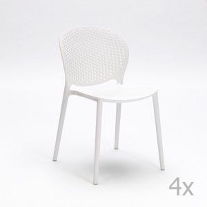 Zestaw 4 białych krzeseł Design Twist Gavle