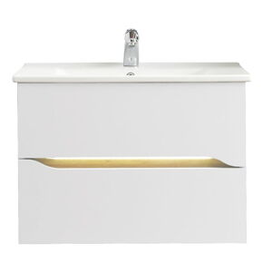 Biała niska/wisząca szafka bez umywalki 72x51 cm Set 857 – Pelipal