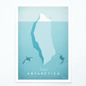 Plakat Travelposter Antarctica, A3