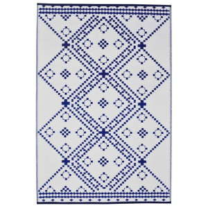 Niebiesko-biały dwustronny dywan odpowiedni na zewnątrz Green Decore Amber, 180x120 cm