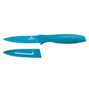 Niebieski nóż z osłoną ostrza Premier Housewares Zing, 8,9 cm