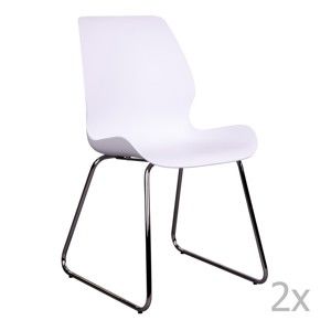 Zestaw 2 białych krzeseł House Nordic Sola