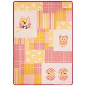 Różowo-żółty dywan dziecięcy Hanse Home Zala Living Owl, 100x140 cm