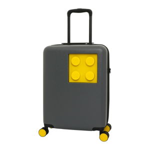 Szaro-żółta dziecięca walizka na kółkach z zamkiem LEGO® Urban 20