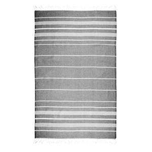 Czarny ręcznik z domieszką bawełny Kate Louise Cotton Collection Classic Black, 100x180 cm
