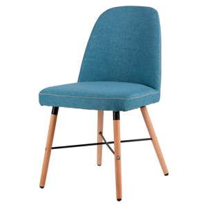 Niebieskie krzesło do jadalni z konstrukcją z drewna bukowego sømcasa Kalia