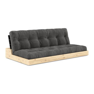Antracytowa sztruksowa rozkładana sofa 196 cm Base – Karup Design