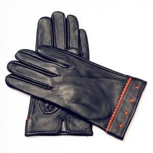 Damskie czarne rękawiczki skórzane Pride & Dignity Oslo, rozmiar 8