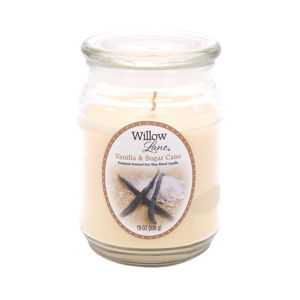 Świeczka w szkle z woskiem sojowym o zapachu wanilii i cukru trzcinowego Candle-Lite, 115 h
