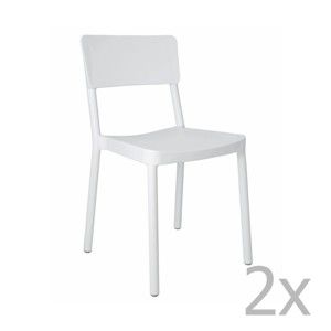 Zestaw 2 białych krzeseł ogrodowych Resol Lisboa