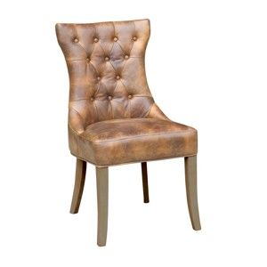 Brązowe skórzane krzesło Miloo Home William